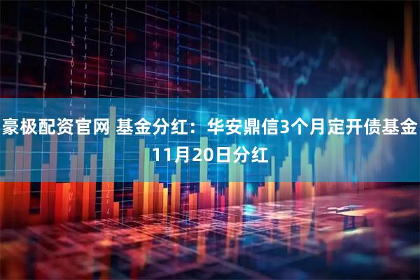 豪极配资官网 基金分红:华安鼎信3个月定开债基金11月20日分红