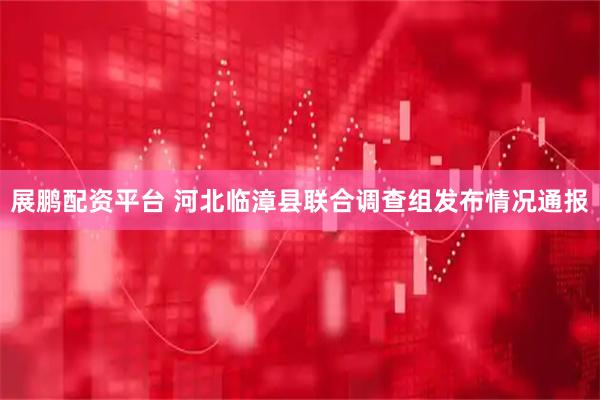 展鹏配资平台 河北临漳县联合调查组发布情况通报